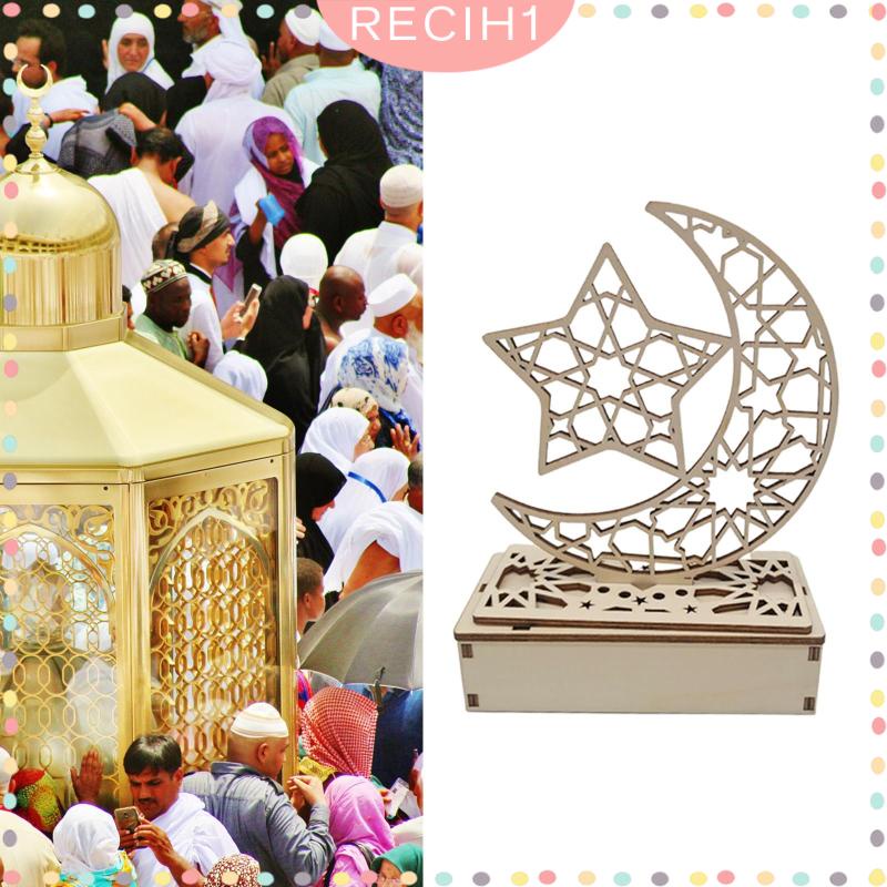 Phụ Kiện Trang Trí Nhà Cửa Bằng Gỗ Phong Cách Hồi Giáo EID Mubarak Ramadan