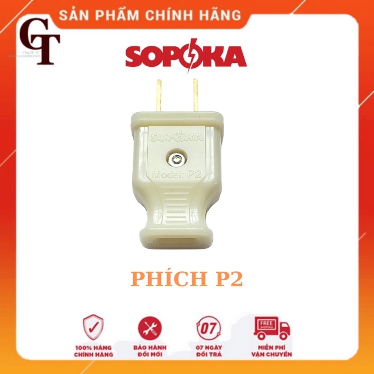 Phích Cắm Chống Vỡ SOPOKA P2 Chân Dẹt