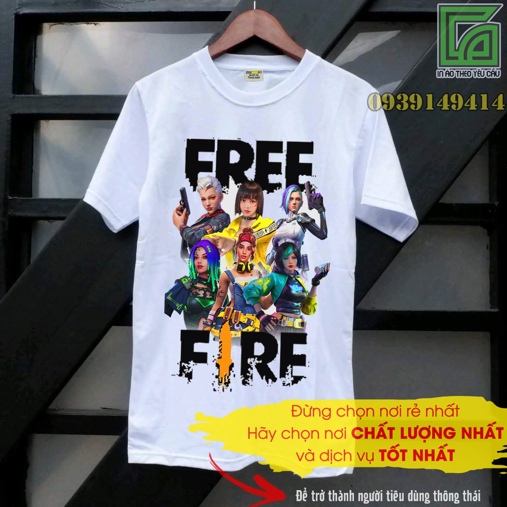 Áo thun Free Fire In Nhiều Nhân Vật Tướng Vải Coton Thái S015 | BigBuy360 - bigbuy360.vn