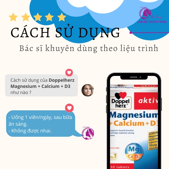 Magnesium + Calcium + D3 hỗ trợ cho cơ và xương khỏe mạnh