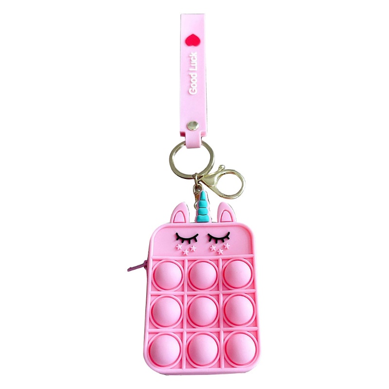 Seng Popit Đồ Chơi Bóp Bong Bóng Mini Giảm Căng Thẳng Hình Ví Tiền Xu