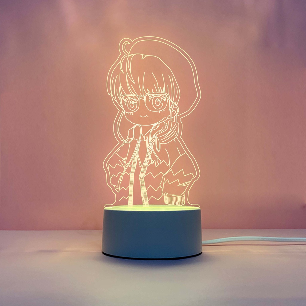 Đèn Led 3d Thegioipuzzle mô hình chibi BTS dễ thương
