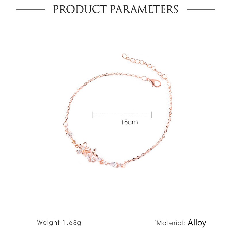 Vòng tay hoa và bướm phong cách Hàn Quốc cho nữ