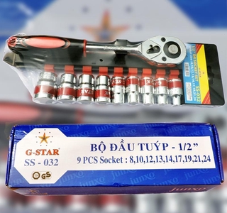 Bộ khẩu bộ tuýp cần tự động gồm 10 chi tiết gstar 1/2