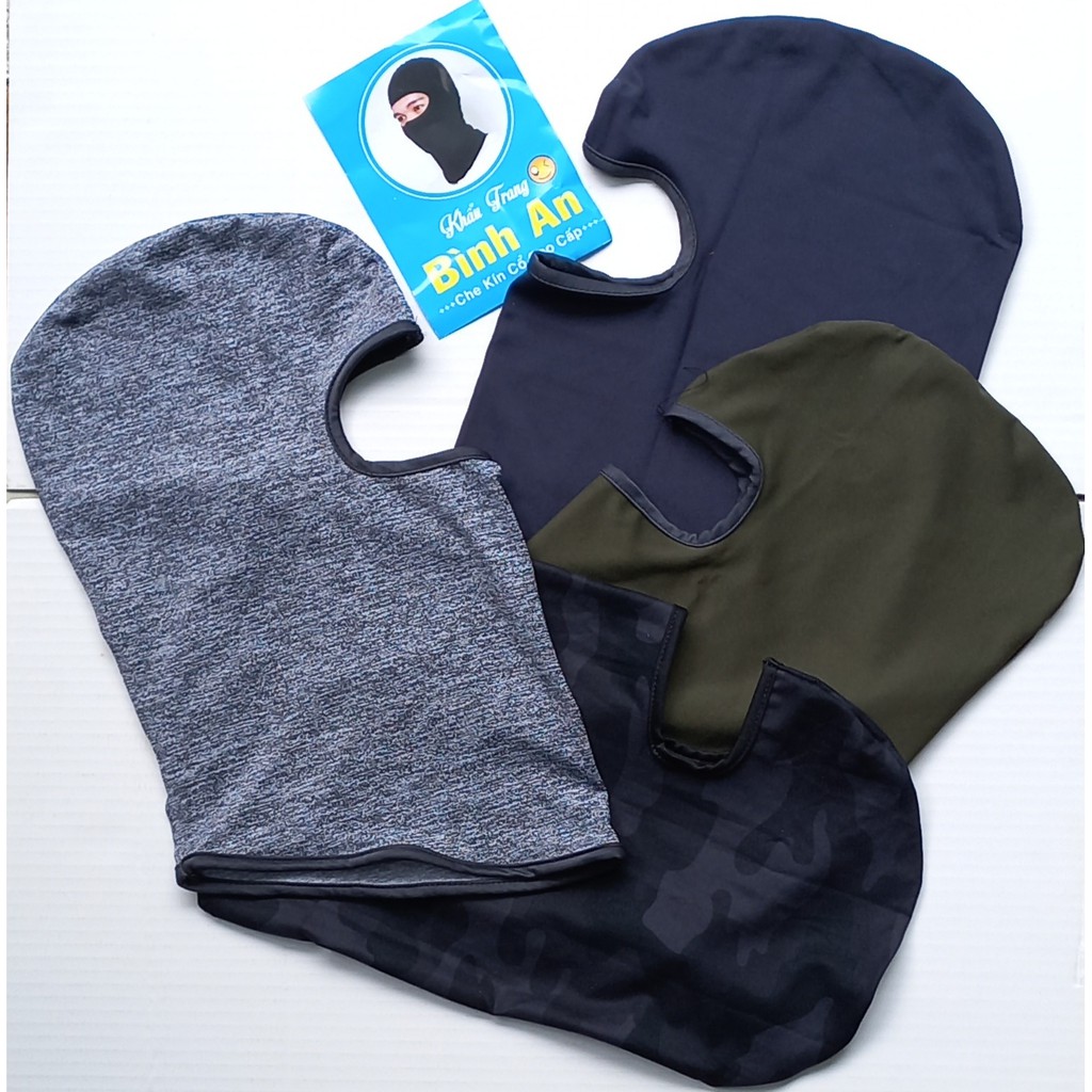 Khẩu trang ninja đa năng đi phượt che kín cổ Mặt che tai đầu chống nắng gió lạnh,vãi thun 100% Cotton 4 chiều Cao Cấp