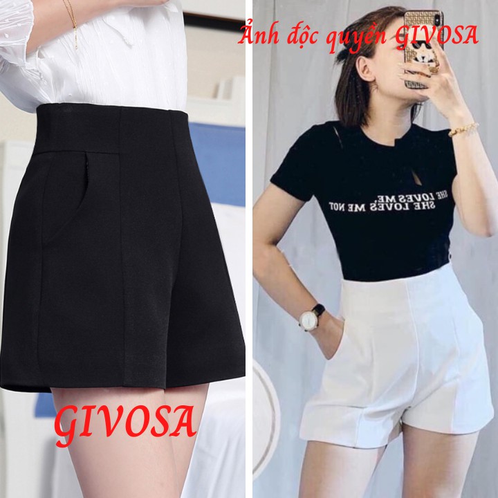 [Mã FAMAYWA giảm 10K đơn 50K] Quần Đùi Nữ Chất Vải Mềm Thiết Kế Khóa Sau Mẫu Mới -GN112