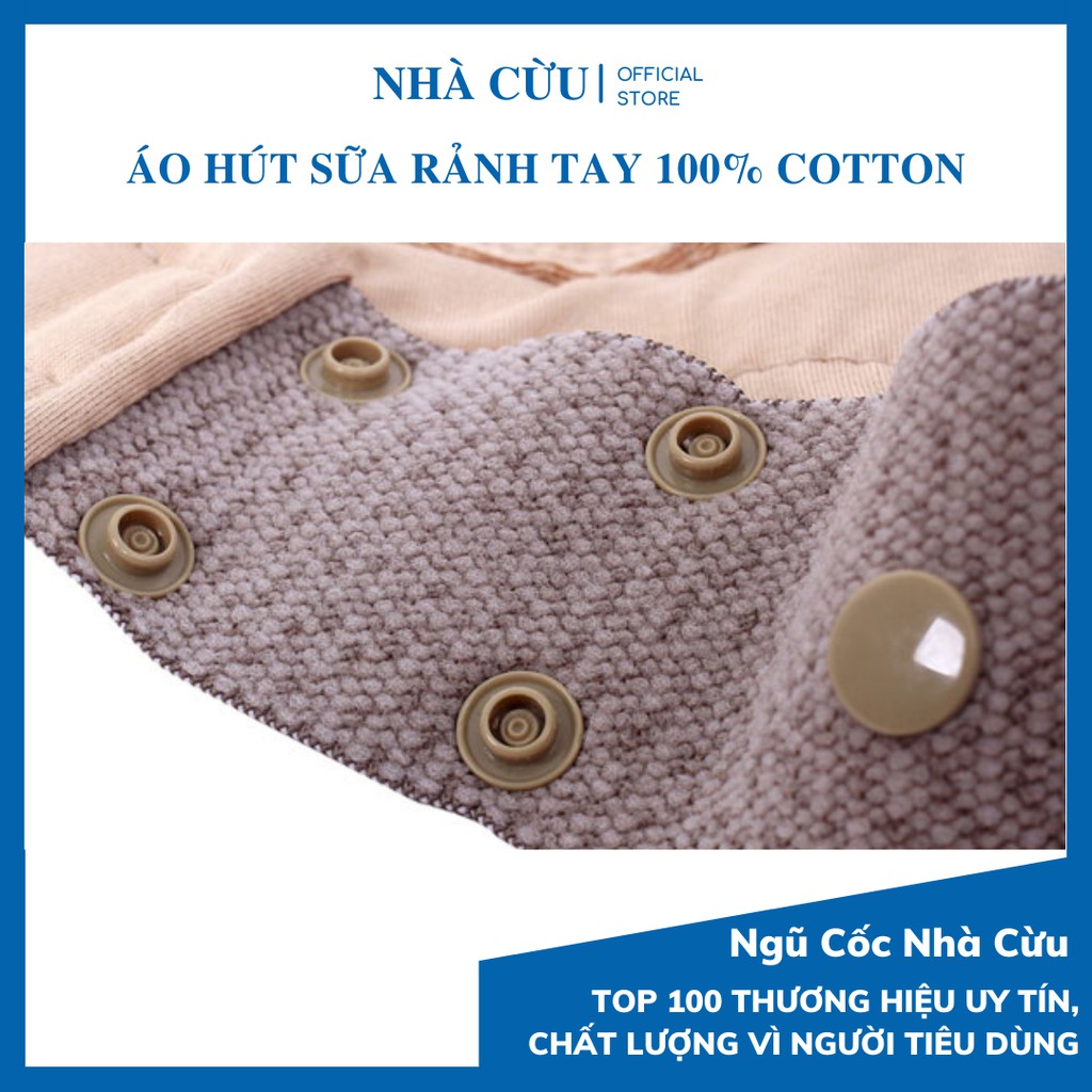 Áo hút sữa rảnh tay 100% cotton, hỗ trợ hút sữa tiện lợi dùng cho máy hút sữa