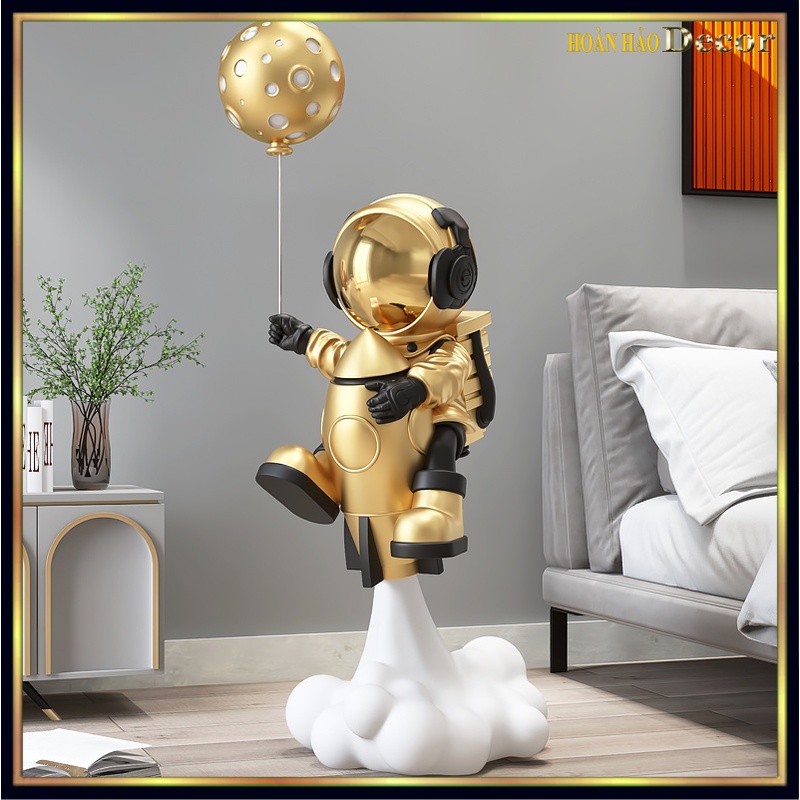Mô hình tượng phi hành gia trang trí cao 95cm cực đẹp, siêu hot,quà tặng tân gia,khai trương độc đáo và thời thượng