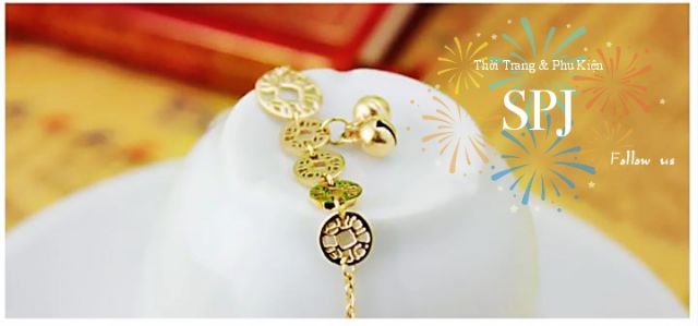 Lắc Chân Titan Đồng Tiền Phối Lục Lạc Chuông | BigBuy360 - bigbuy360.vn