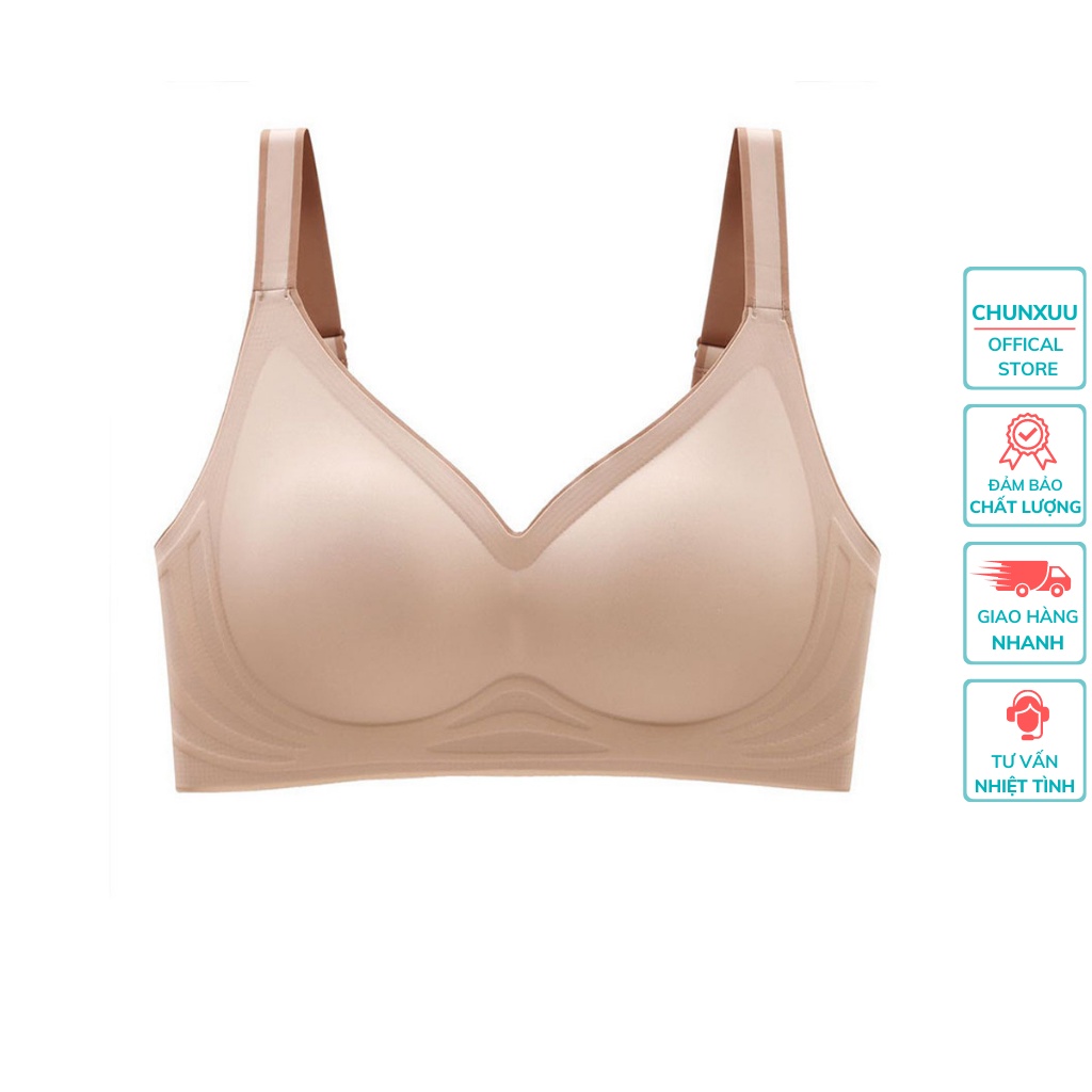 Áo lót nữ chất Su không gọng có đệm dày vừa nâng ngực thon gọn thoải mái - CHUNXUU AV10