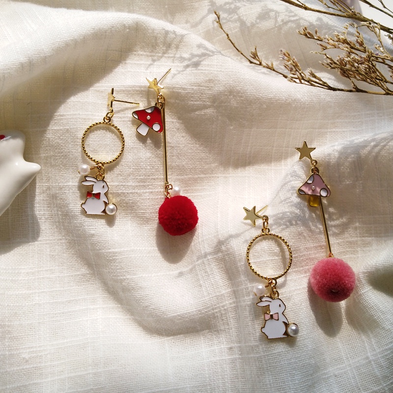 [Hàng Sẵn] Bông Tai Dài Họa Tiết Hoạt Hình Đáng Yêu