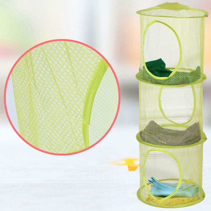 Lồng Đựng Quần Áo 3 Tầng Thoáng Khí Có Thể Gấp Lại Tiện Dụng