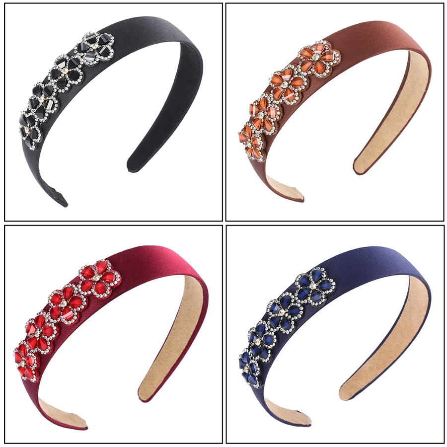 Băng Đô Cài Tóc Đính Đá Phong Cách Retro Hàn Quốc