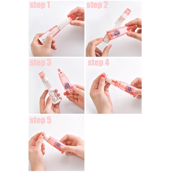 Băng dính hai mặt dạng bút xoá kéo tiện lợi cho văn phòng trường học