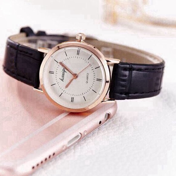 [ CHÍNH HÃNG] Đồng Hồ Nữ Thời Trang Cao Cấp Kasigi Dây Da Viền Bạc Siêu Đẹp | BigBuy360 - bigbuy360.vn