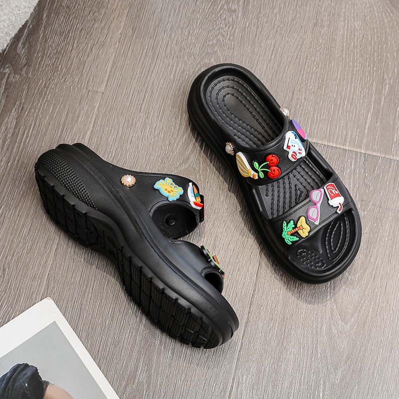Dép sandal đế dày 6cm tăng chiều cao thời trang cho nữ dép sandal nữ dép gót sandal nữ 7799-2