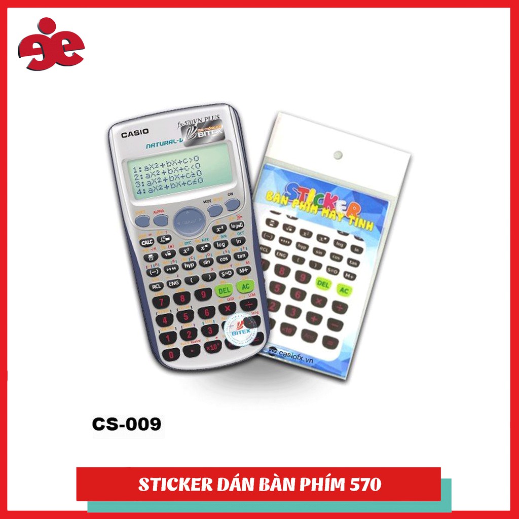 STICKER DÁN PHÍM MÁY TÍNH CASIO FX 570VN PLUS/ 570ES PLUS