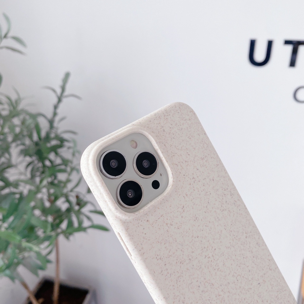Ốp lưng iphone Ốp Điện Thoại Sợi Lúa Mạch Đơn Giản Có Thể Phân Hủy Cho iPhone12 Apple 13promax 11 Dinuo case