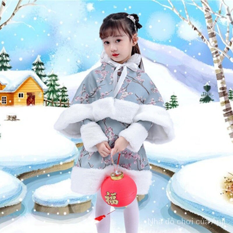 Girl Autumn And Winter Clothing Thick Velvet Princess Suits