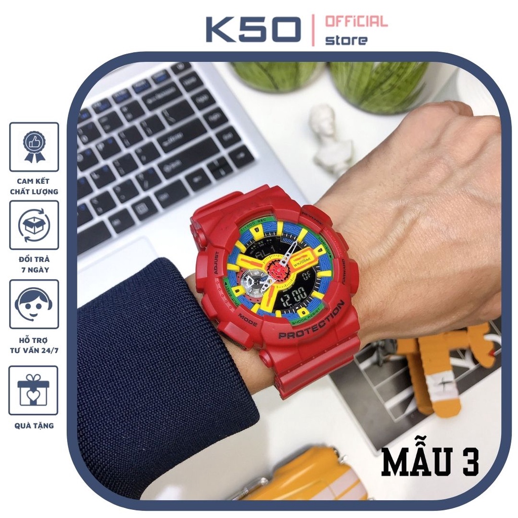 Đông hồ thể thao Nam Nữ unisex kim điện tử GS