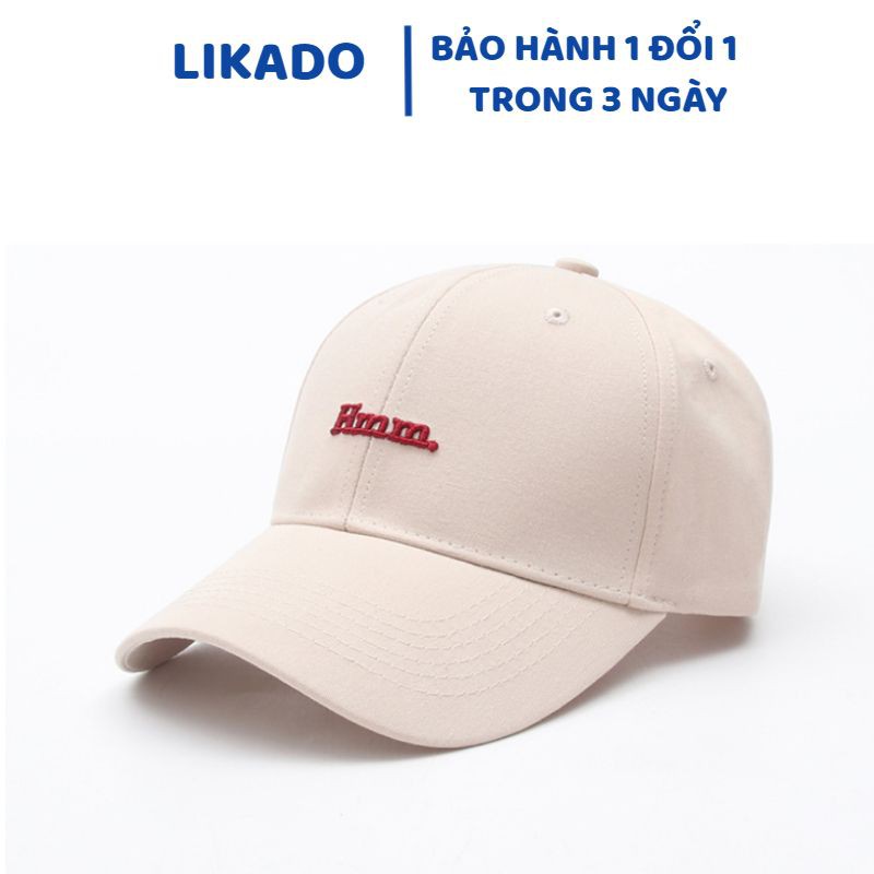 Mũ lưỡi trai nữ Hàn Quốc LIKADO thêu chữ Hmm LKD03