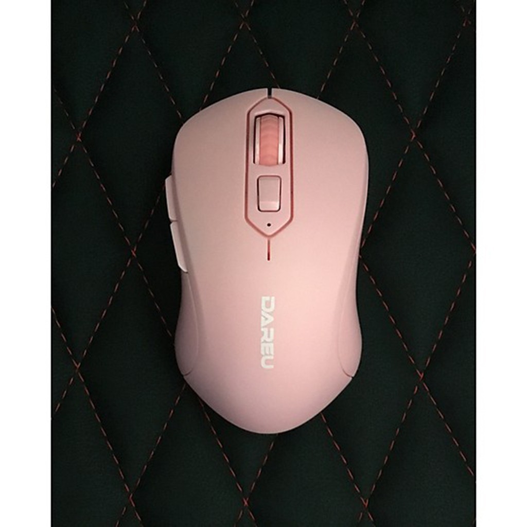Chuột không dây Dareu LM115G - Có pin - Màu hồng cực kute - Chính hãng - BH 24 tháng