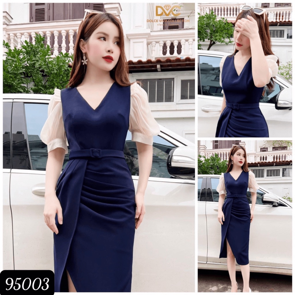 ĐẦM BODY KÈM THẮT LƯNG THỜI TRANG NỮ SANG TRỌNG QUÝ PHÁI - TÔN DÁNG CHO CÁC NÀNG KME FASHION
