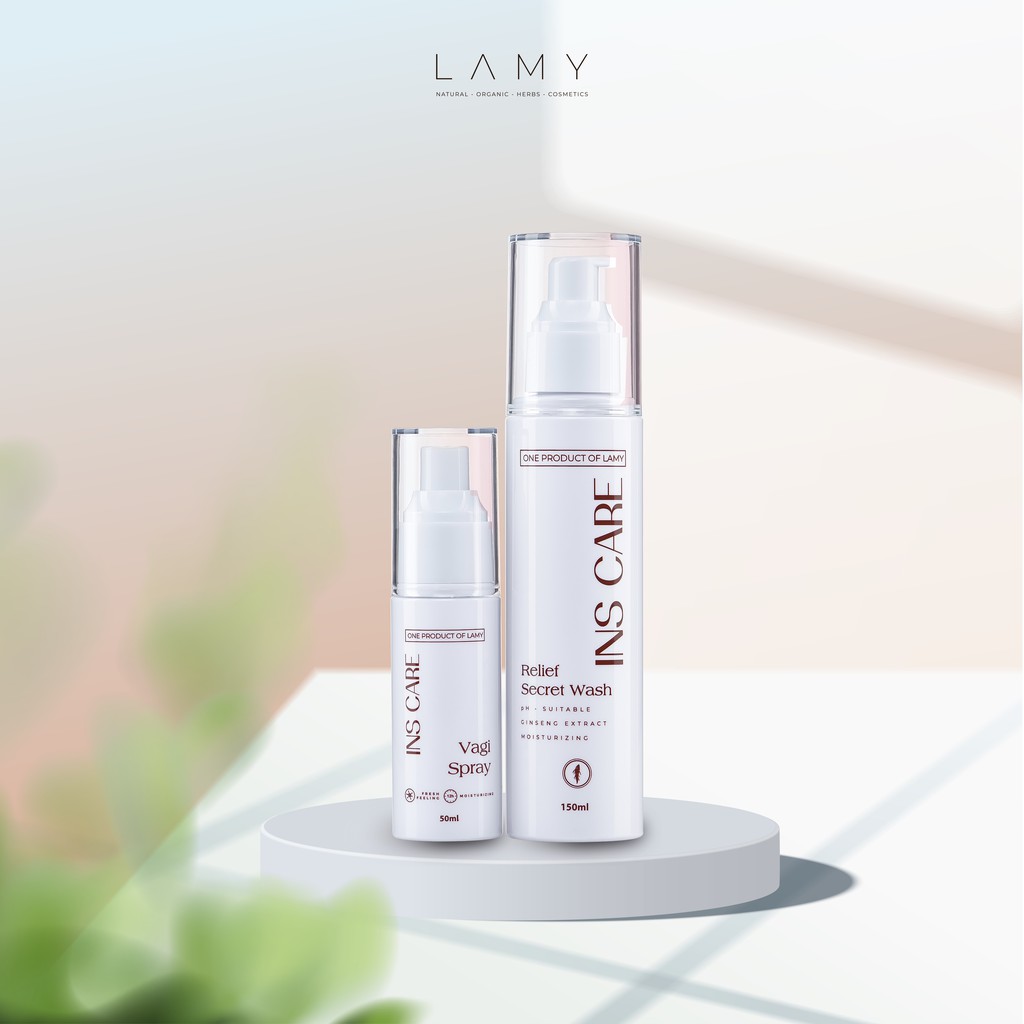 Dung dịch vệ sinh Ins Care, Bộ đôi Gel và chai dạng xịt làm sạch sâu, se khít, hương thơm tự nhiên - Lamy Beauty Store