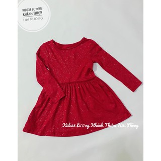 Váy đỏ kim tuyến HM H&M size 1.5-2, 2-4, 4-6, 6-8, 8-10y_hàng chính hãng Mỹ