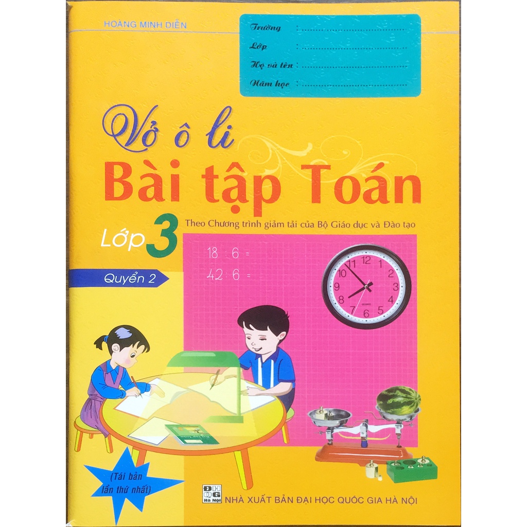 Sách - Vở ô li bài tập Toán lớp 3 - Quyển 2 (HA30)