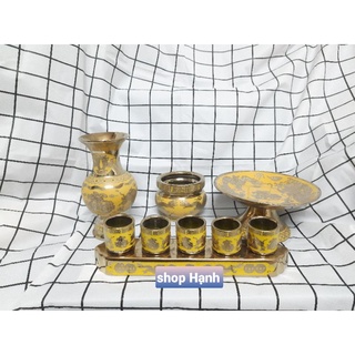 Combo thờ cúng Ông Địa Thần Tài rồng vàng bộ căn bản ( có 4 size)