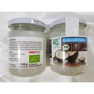 DE Dầu dừa hữu cơ ép lạnh Ener Bio Kokosol Nativ, xách tay Đức .