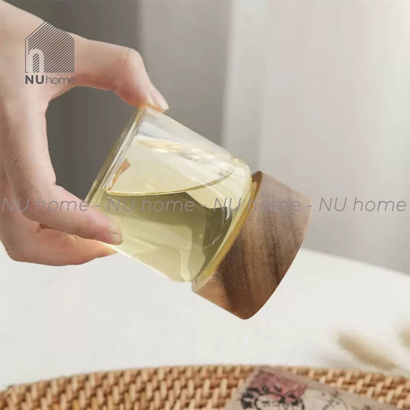 nuhome.vn | Hũ thuỷ tinh nắp gỗ - Gyro, lọ đựng gia vị, hạt, đồ khô được thiết kế đơn giản, đẹp mắt theo phong cách Nhật
