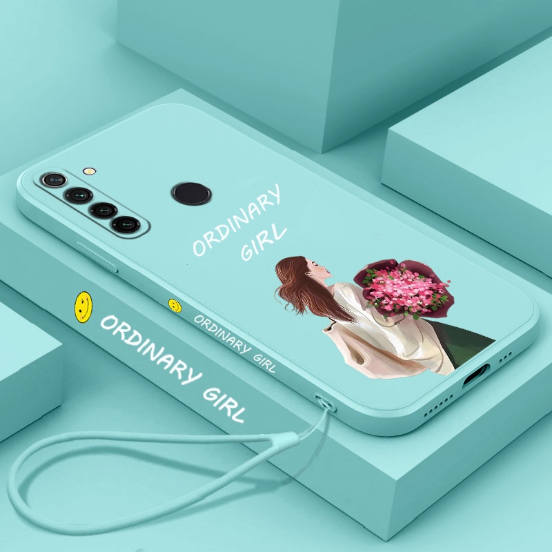 Ốp Điện Thoại TPU Dẻo Họa Tiết Hoa Xinh Xắn Kèm Dây Đeo Cho realme 5 5i 5 pro 6 6i 6 pro c3