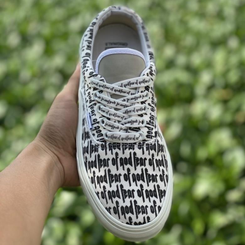 |  KHOAI SNEAKER| Giày thể thao vans fog chữ mẫu mới 2022 bản đẹp lót rời tặng kèm tất