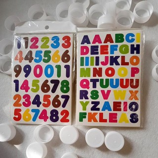 Sticker chữ, số dán nắp chai nhựa, trang trí thiệp, craft