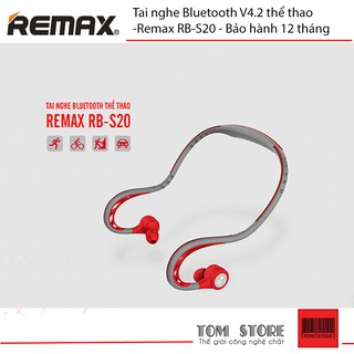 Tai nghe bluetooth v4.2 thể thao -remax rb-s20 - bảo hành 12 tháng