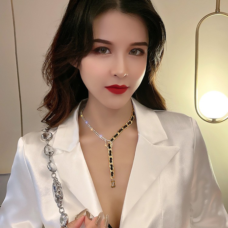 Dây Chuyền Vòng Cổ Choker Dạng Xích Phối Vải Đính Đá Phong Cách Hàn Quốc Sang Trọng Cao Cấp  Mainia Shop
