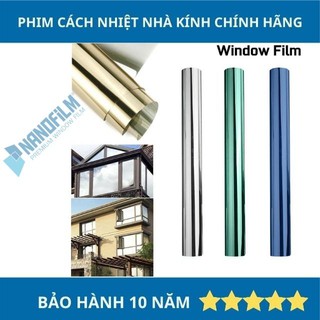 [Hàng Nhập Khẩu]  Giấy Phim Dán Kính Chống Nóng Phản Quang Khổ  1.52M NANOFILM - UV 100% - Xanh Dương - Cản Nhiệt 85%