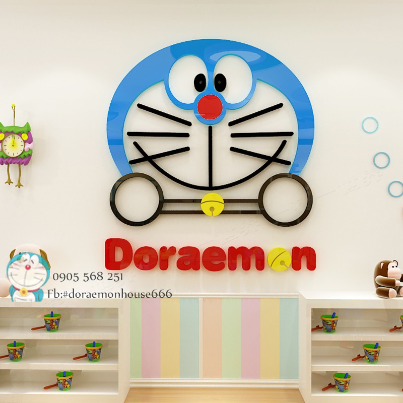 🌻DECAL DÁN TƯỜNG 3D MẪU 4 🎀 DORAEMON HOUSE