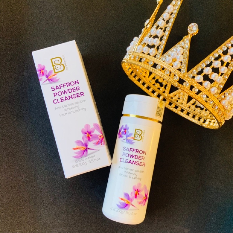 Bột rửa mặt Saffron - Saffron powder cleanser 3Trong 1 - sạch sâu, sáng da mờ thâm- phù hợp với mọi loại da
