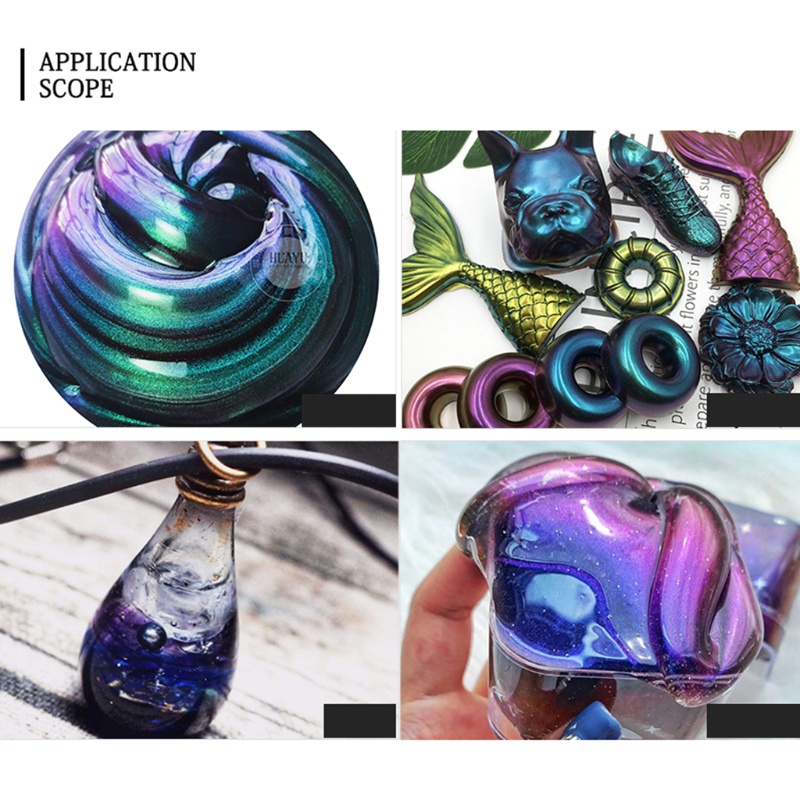 Bột mica 10g màu sắc thay đổi dùng làm slime resin