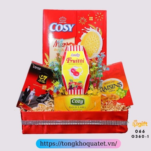 Giỏ Quà Tết Mẫu Giỏ 280 - 360 ( 7 Giỏ Quà Tết ) | BigBuy360 - bigbuy360.vn