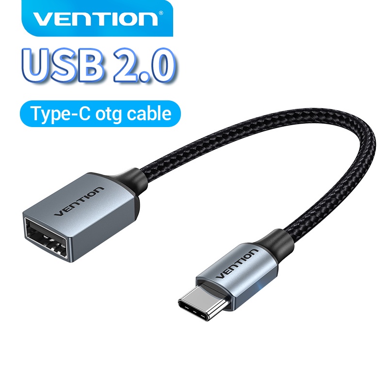 Dây Cáp VENTION Chuyển Đổi Chui Cắm Type C Sang Cổng Cắm USB OTG 2A Tốc Độ Cao 480Mbps Cho Điện Thoại Di Động/Laptop