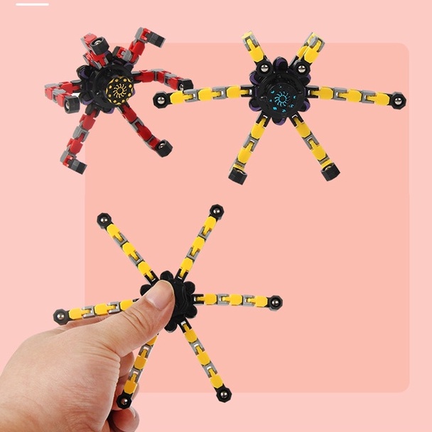 Spiner VikiToys Spinner Robot Kim Loại 6 Cánh Cao Cấp Con Quay Vô Cực Thần Tốc Ma Thuật Manh Nhất Gấp Gọn Để Bàn Giá rẻ