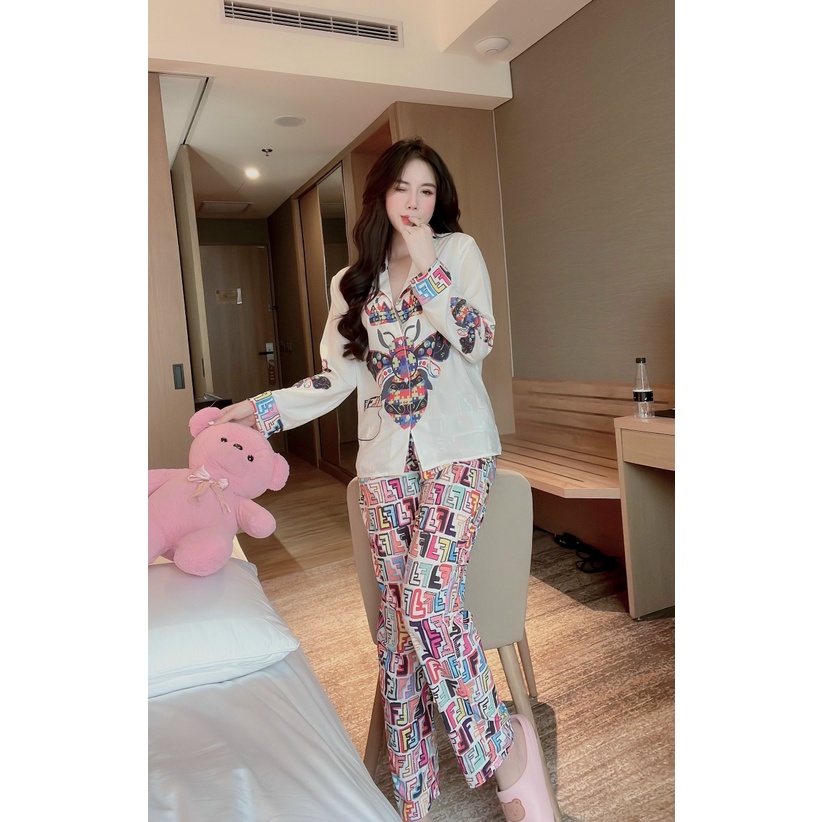 ĐỒ BỘ PIJAMA - LỤA MANGO QUẦN DÀI ÁO TAY DÀI