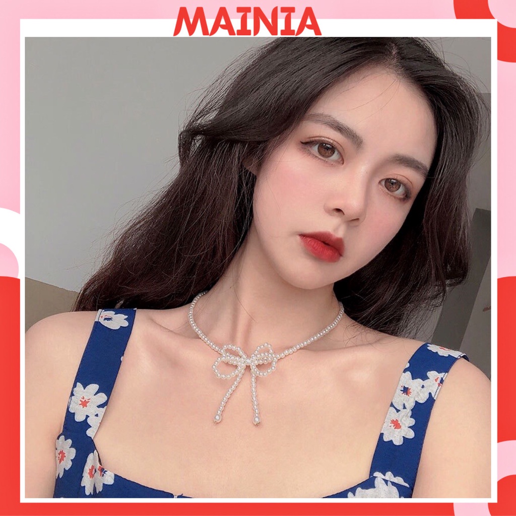 Choker Vòng Cổ Hàn Quốc Thanh Lịch Hình Nơ Siêu Xinh Mainia Shop