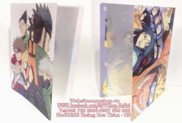 Kẹp đựng bài kiểm tra ảnh naruto 30 lá đựng 60 ảnh bài