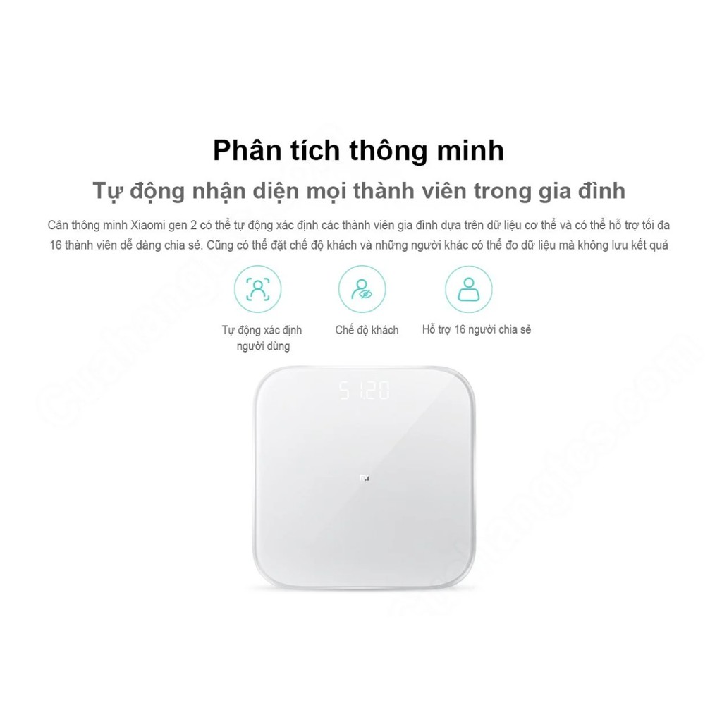 Cân thông minh Xiaomi smart scale2 - Bác Sĩ Gia Đình, Trợ Lý Sức Khỏe