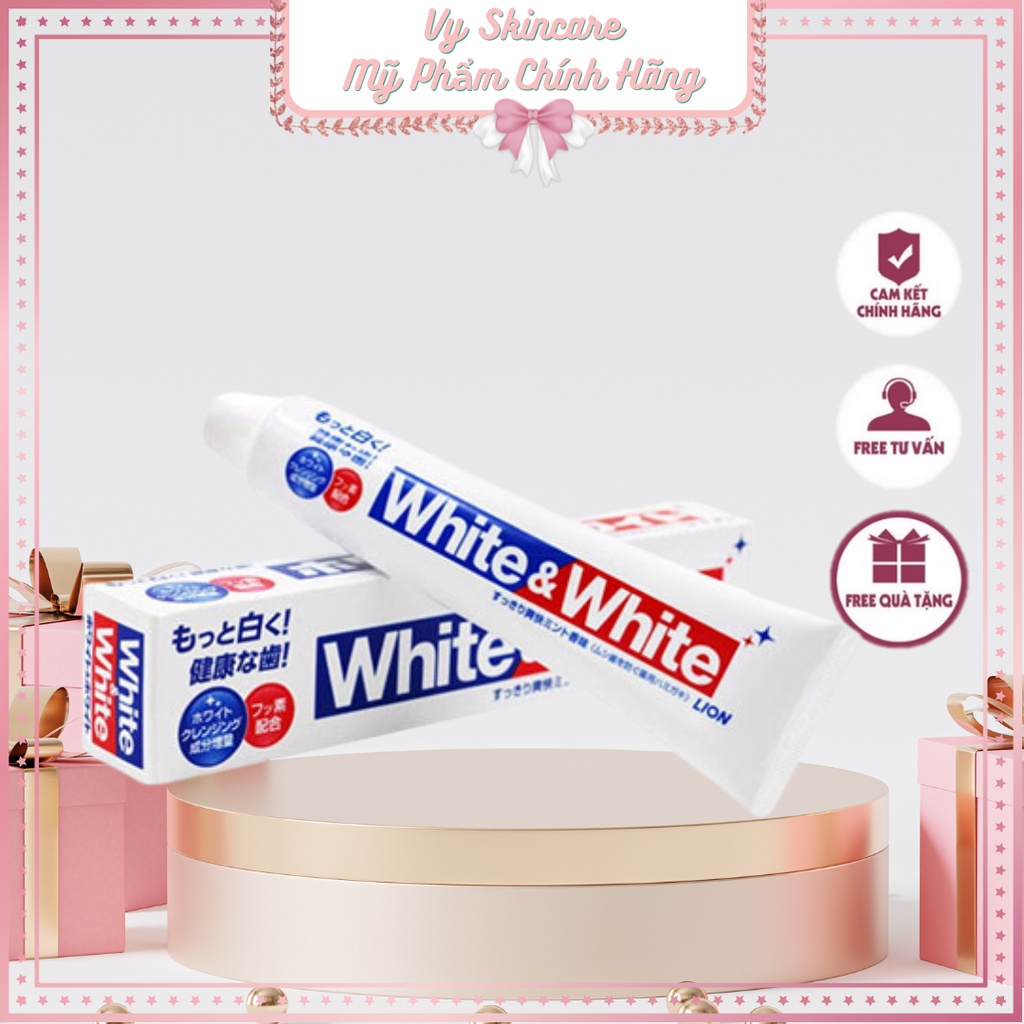 Kem đánh răng White &amp; White Nhật Lion 150g